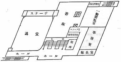 1965年青森県立図書館平面図2階